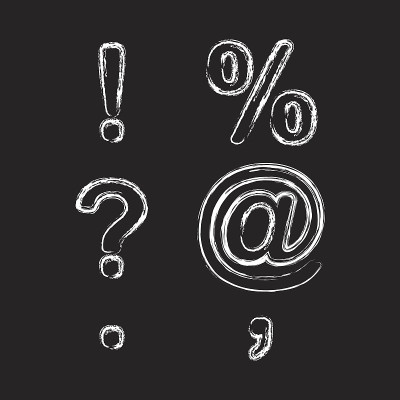 设置粉笔手绘字母。