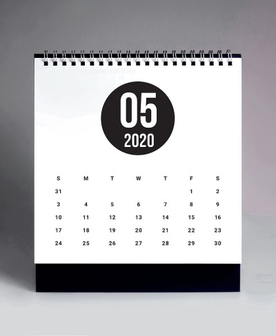 简单的台历2020 - 5月