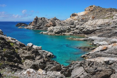 多岩石岸，克鲁斯角，地中海，西班牙