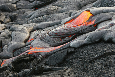 夏威夷火山熔岩