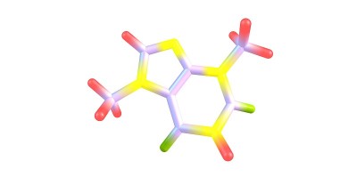 可可碱分子结构孤立于白色