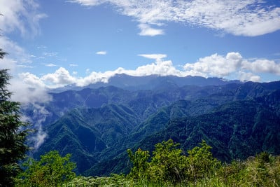 阿里山自然公园山景秀丽