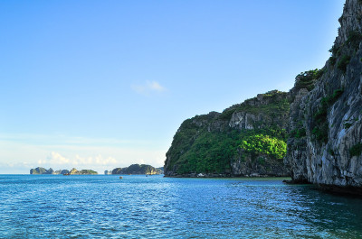 风景如画的海上风景。越南下龙湾