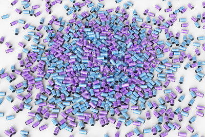 白色背景上的大组电池。3 d渲染插图。