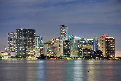 迈阿密的夜景