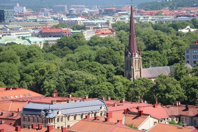 从Risåsberget，瑞典观看哥德堡