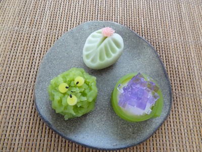 wagashi夏季日本甜食