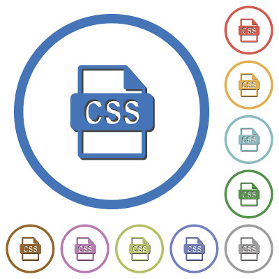 CSS文件格式图标的阴影和轮廓