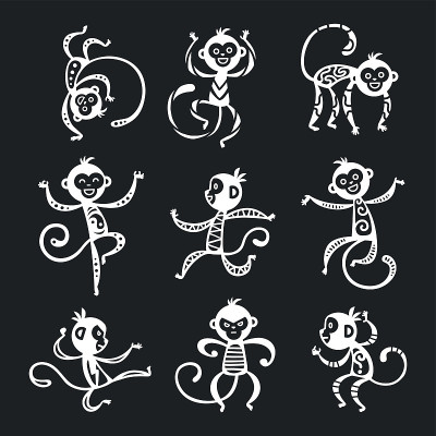 猴子矢量图