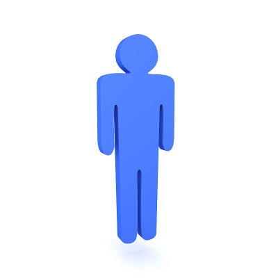 男性轮廓的3D渲染