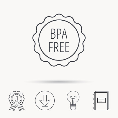 BPA免费图标。双酚a的塑料的迹象。