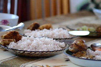白米饭鸡肉惊喜