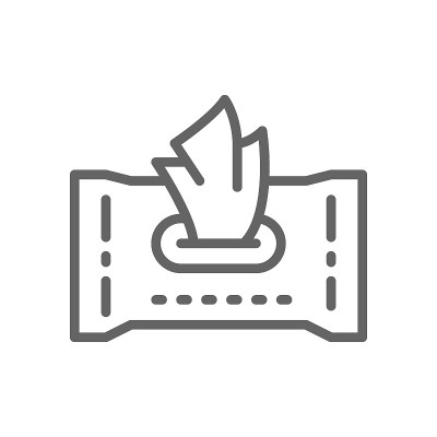 纸湿擦线图标。