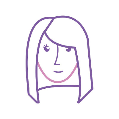 面对女人矢量插图