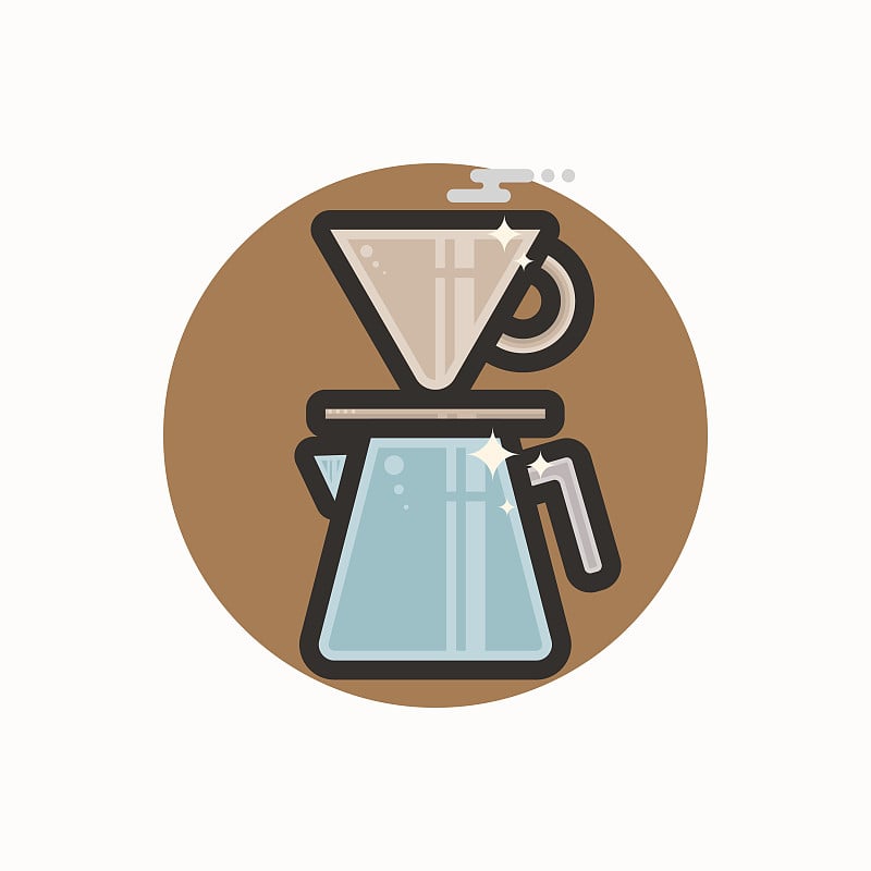 Line icon of coffee dripper