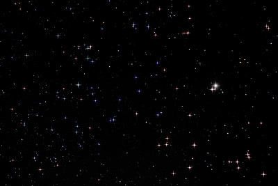 北斗七星群中开阳星和阿尔戈尔星周围的恒星场