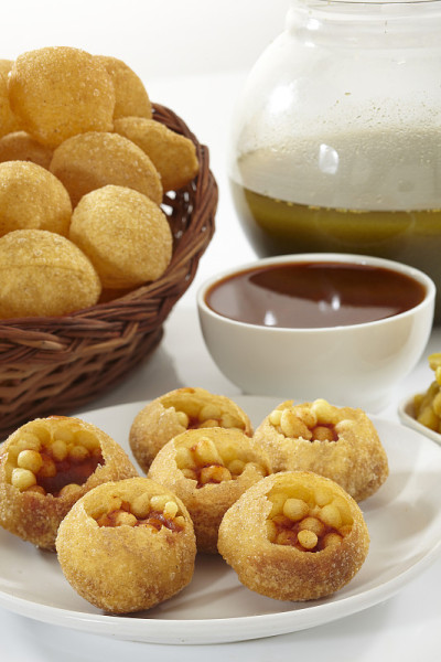 Panipuri, Golgappe，聊天食物，印度