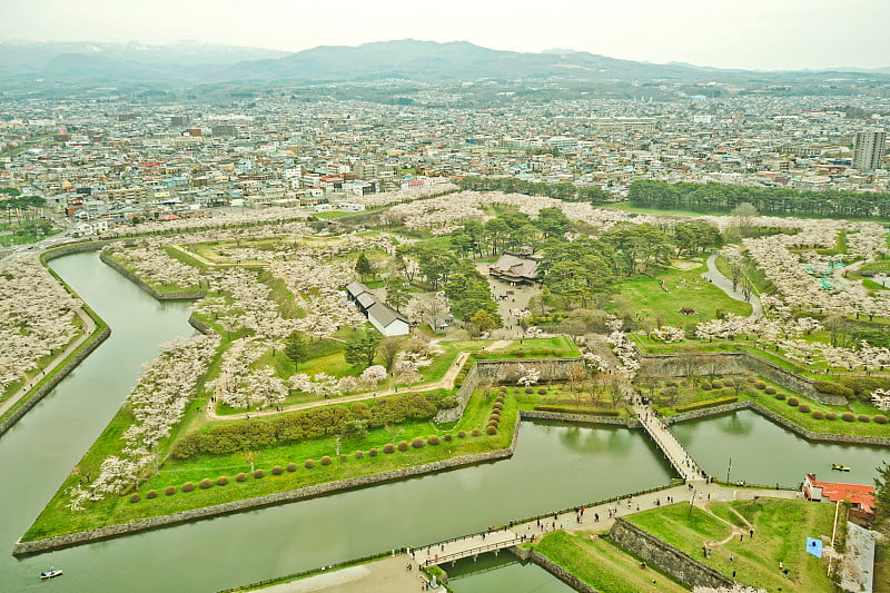 日本函馆市和五日街公园。