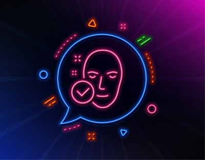 Health skin line icon. Face care sign. Cosmetic lo