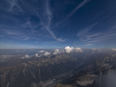 勃朗峰山谷的美丽风景