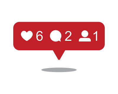Social Media Notification Icons, Vector Design