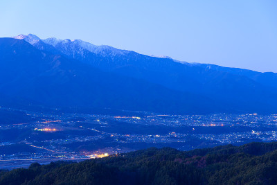 日本长野饭田市的城市景观