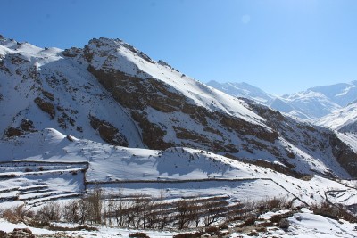 冬天的纳科村，金纳尔区，斯皮提山谷