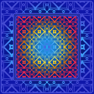 Decorative Ornament With Geometric Decoration. Sym