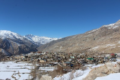 冬天的纳科村，金纳尔区，斯皮提山谷