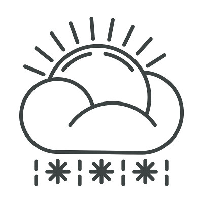 太阳，雪，雨矢量图标