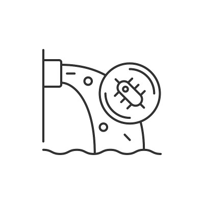 水污染线性图标