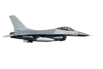 F-16战斗轰炸机的特写镜头