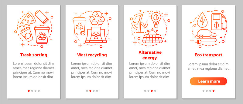 Environment protection app screen