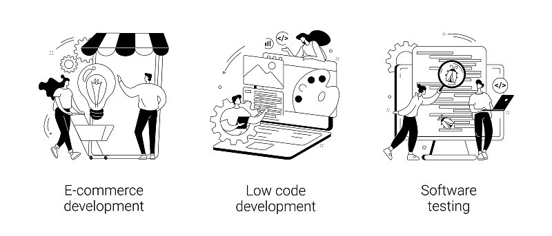应用软件抽象概念矢量图。