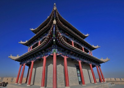 上檐——赤纹、赤首花——叹息塔斜山顶门——嘉峪关要塞——中国甘肃0769