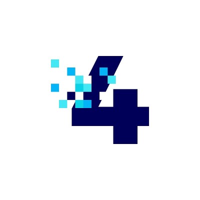 4四个数字像素标记数字8位矢量图标插图