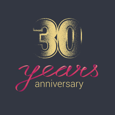 30周年纪念向量图标