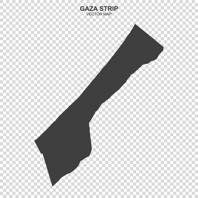 矢量设计元素-加沙地带地图