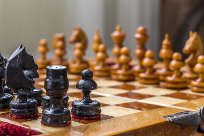 棋子在场上