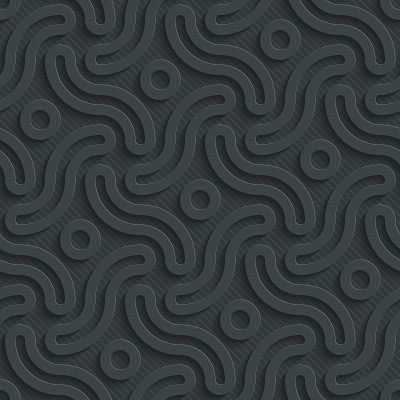 深色无缝矢量背景与3D效果。