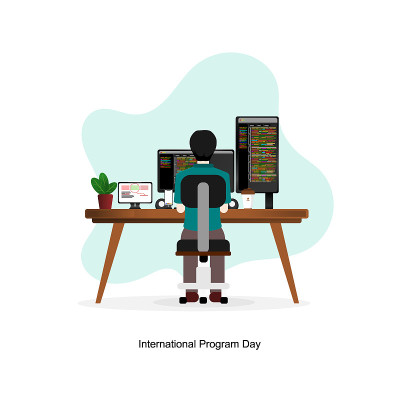 international Programmer Day flat vector AD237