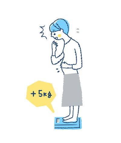 关心体重增加的女性