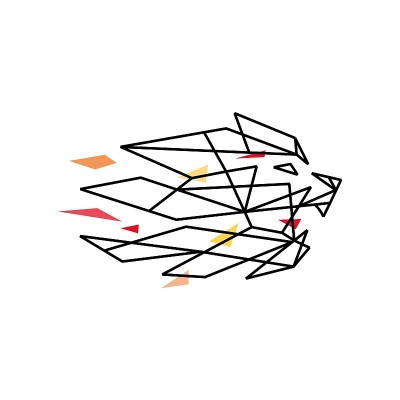 狮子火火焰几何多边形矢量图标插图