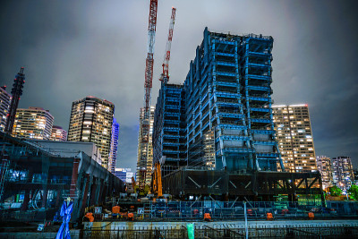 横滨港人未来的高层建筑工地