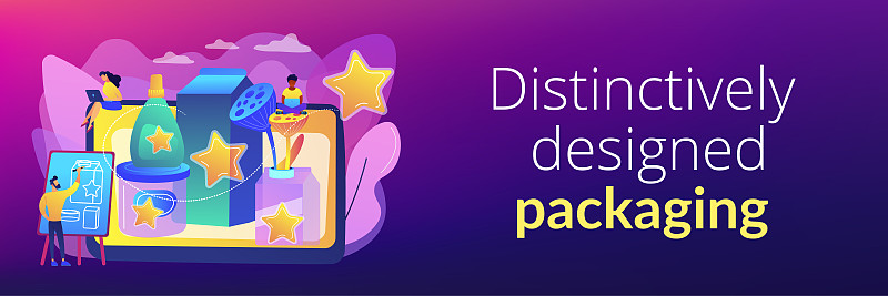 Packaging design concept banner header.