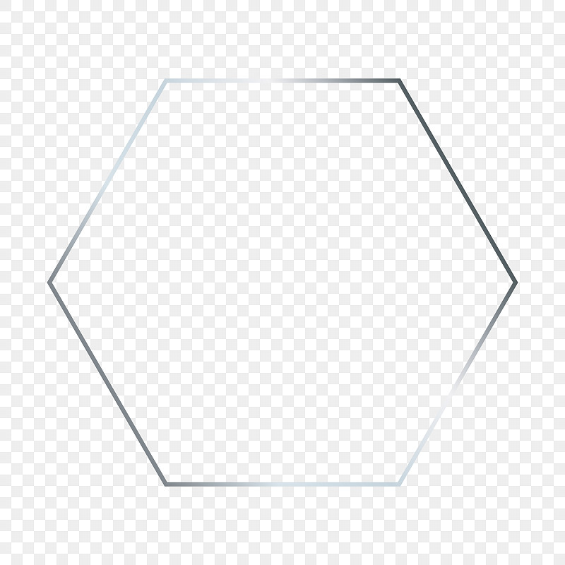 银色发光六角形框架