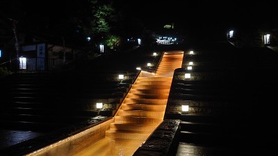 日本群马湖温泉楼梯