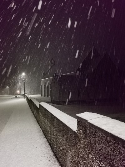 深夜降雪