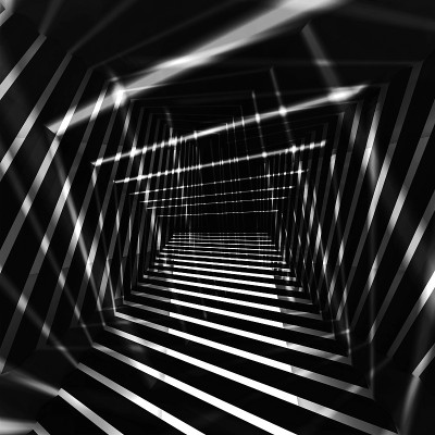背景与明亮的夜晚光束，3d