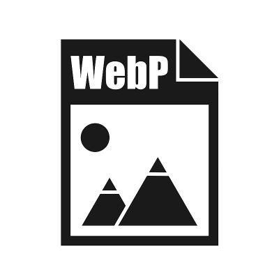 WebP文件图标，平面设计风格